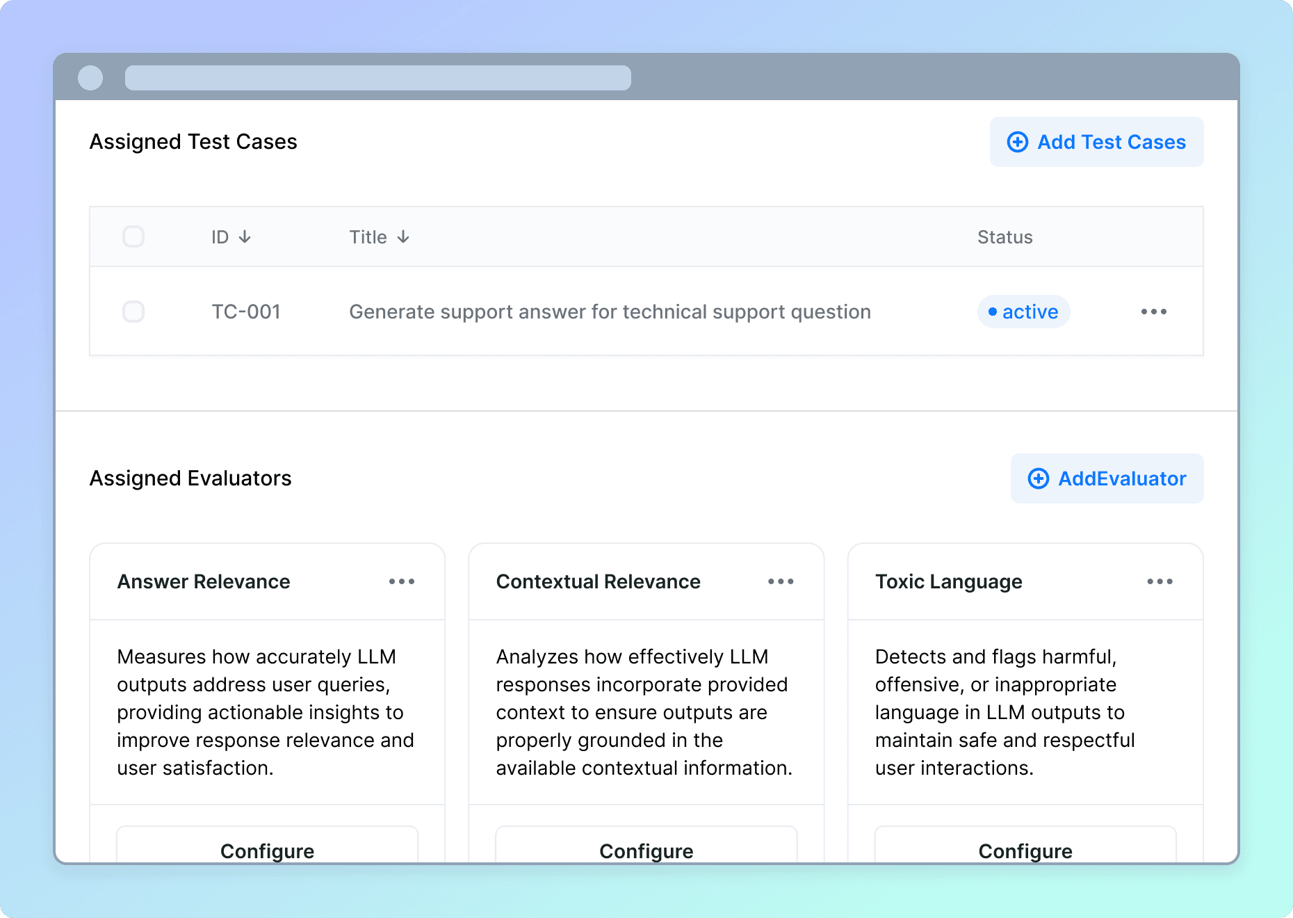 Zenetics Test Suite Management Screenshot